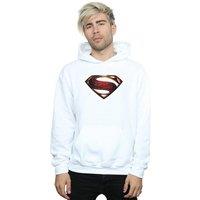 DC Comics Men's Justice League Movie Superman Emblem Hoodie in White | Size: Medium