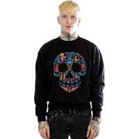 Disney Men's Coco Skull Pattern Sweatshirt in Black | Size: 2XL