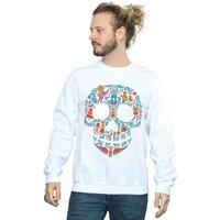 Disney Men's Coco Skull Pattern Sweatshirt in White | Size: XL