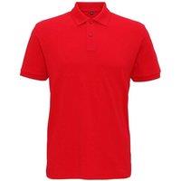 Asquith & Fox Men's Super Smooth Knit Polo Shirt in Red | Size: 3XL