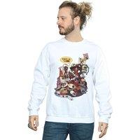Marvel Men's Deadpool Merchandise Royalties Sweatshirt in White | Size: 3XL