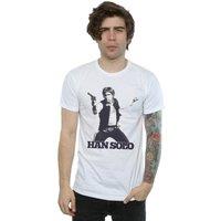 Star Wars Men's Han Solo Retro Photo T-Shirt in White | Size: 2XL