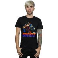 Marvel Men's Avengers Infinity War Rocket Character T-Shirt in Black | Size: 3XL
