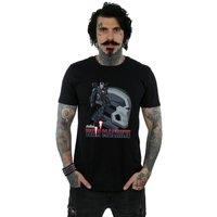 Marvel Men's Avengers Infinity War War Machine Character T-Shirt in Black | Size: 3XL