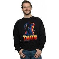 Marvel Men's Avengers Infinity War Thor Character Sweatshirt in Black | Size: 2XL