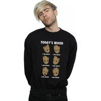 Marvel Men's Guardians Of The Galaxy Groot Todays Mood Sweatshirt in Black | Size: 3XL