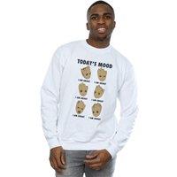 Marvel Men's Guardians Of The Galaxy Groot Todays Mood Sweatshirt in White | Size: Small