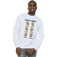 Marvel Men's Guardians Of The Galaxy Groot Todays Mood Sweatshirt in White | Size: 3XL