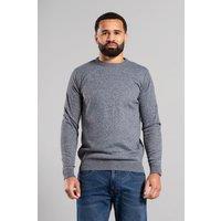 Kensington Eastside Men's Crewneck Birdseye Knit Jumper in Dark Grey | Size: XL