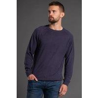 Kensington Eastside Men's Crew Neck Textured Jumper in Blue | Size: XL