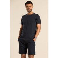 Nines Men's Cotton Pique Short-Sleeve T-Shirt in Dark Navy | Size: Large