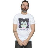Disney Men's Maleficent Cropped Head T-Shirt in White | Size: 3XL