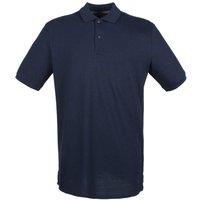 Henbury Men's Modern Fit Cotton Pique Polo Shirt in Mid Navy | Size: Small
