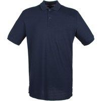 Henbury Men's Modern Fit Cotton Pique Polo Shirt in Mid Navy | Size: XL