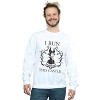 Disney Men's Maleficent I Run This Castle Sweatshirt in White | Size: Small