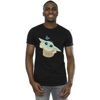 Star Wars Men's The Mandalorian Butterfly Catching T-Shirt in Black | Size: Small