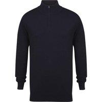 Henbury Men's 1 4 Zip Long Sleeve Jumper in Navy | Size: 3XL