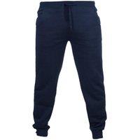 Skinni Fit Men's Skinnifit Slim Cuffed Jogging Bottoms Trousers in Navy | Size: Large