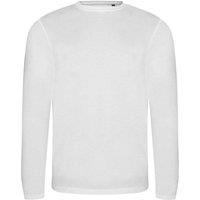 AWDis Men's Long Sleeve Tri-Blend T-Shirt in White | Size: XL