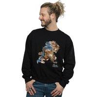 Disney Men's Beauty & The Beast Beast Sketch Sweatshirt in Black | Size: 2XL