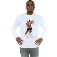Disney Men's Beauty & The Beast Gaston Biceps To Spare Sweatshirt in White | Size: 2XL
