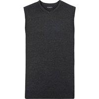 Russell Men's Collection V-Neck Sleevless Knitted Pullover Top Jumper in Charcoal | Size: 4XL