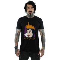 Disney Men's Evil Queen Cropped Head T-Shirt in Black | Size: Medium