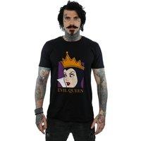 Disney Men's Evil Queen Cropped Head T-Shirt in Black | Size: 2XL