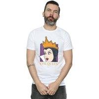 Disney Men's Evil Queen Cropped Head T-Shirt in White | Size: 3XL