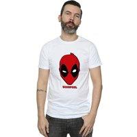 Marvel Men's Deadpool Mask T-Shirt in White | Size: Small