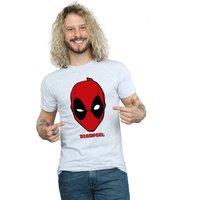 Marvel Men's Deadpool Mask T-Shirt in Grey | Size: Small