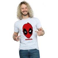 Marvel Men's Deadpool Mask T-Shirt in Grey | Size: Medium
