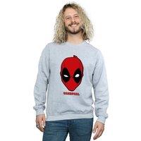 Marvel Men's Deadpool Mask Sweatshirt in Grey | Size: Medium
