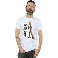 Marvel Men's Avengers Infinity War Graffiti Groot T-Shirt in White | Size: Large