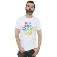 Marvel Men's Avengers Infinity War Rainbow Icons T-Shirt in White | Size: Small