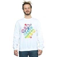 Marvel Men's Avengers Infinity War Rainbow Icons Sweatshirt in White | Size: Medium