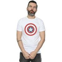 Marvel Men's Captain America Civil War Shield T-Shirt in White | Size: 2XL