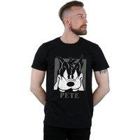 Disney Men's Pete Cropped Head T-Shirt in Black | Size: Small