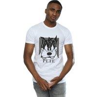 Disney Men's Pete Cropped Head T-Shirt in White | Size: 3XL