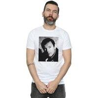 DC Comics Men's Batman TV Series Adam West Photograph T-Shirt in White | Size: 4XL