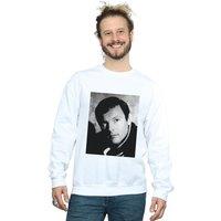 DC Comics Men's Batman TV Series Adam West Photograph Sweatshirt in White | Size: XL
