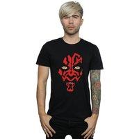 Star Wars Men's Darth Maul Face T-Shirt in Black | Size: 3XL