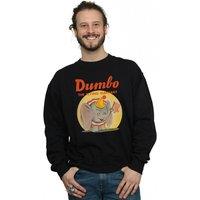 Disney Men's Dumbo Flying Elephant Sweatshirt in Black | Size: 2XL
