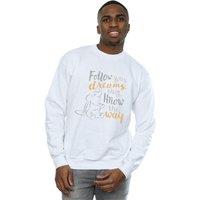 Disney Men's Dumbo Follow Your Dream Sweatshirt in White | Size: Medium