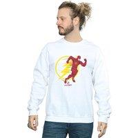 DC Comics Men's The Flash Running Emblem Sweatshirt in White | Size: Medium