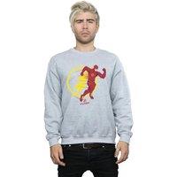 DC Comics Men's The Flash Running Emblem Sweatshirt in Grey | Size: Medium