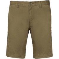 Kariban Men's Chino Bermuda Shorts in Light Khaki | Size: XL