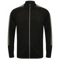 Men's Finden & Hales Knitted Tracksuit Top in Jet Black | Size: 2XS