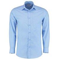 Kustom Kit Men's Long Sleeve Poplin Shirt in Light Blue | Size: 17.5 in