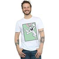 Looney Tunes Men's Bugs Bunny Funny Face T-Shirt in White | Size: XL
